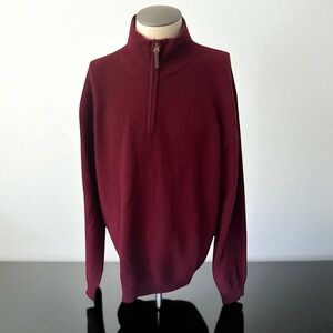 AMERICAN BLUE 100% CASHMERE 1/2 Zip Sweater Size LARGE